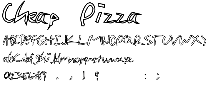 Cheap Pizza font